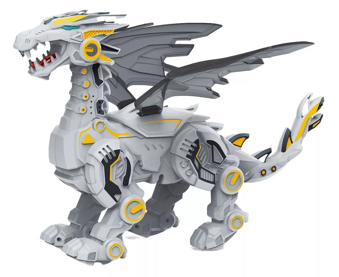 Super Robô Dinossauro Cinza Spray C/ Luz e Som E Solta Fumaça - Zoop Toys