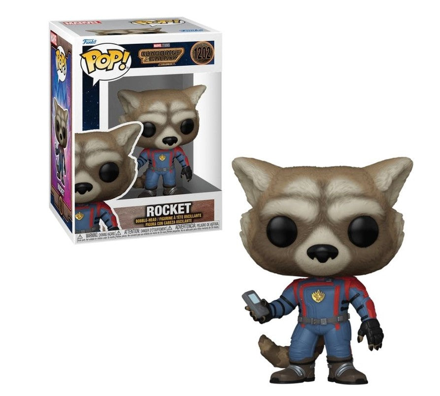 Boneco Funko Pop Marvel Guardiões Da Galáxia Vol 3 Rocket