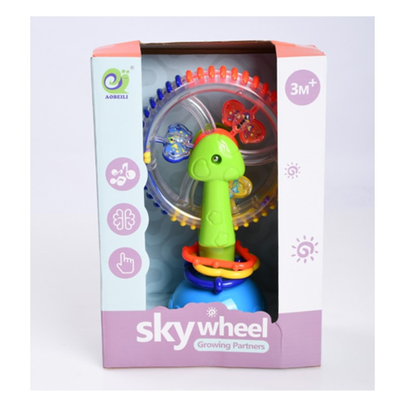 Brinquedo Roda de Atividades Colorida Para Bebê