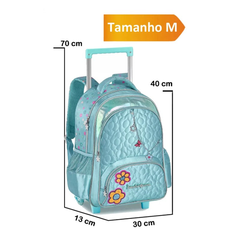 Mochila de Rodinhas Princesas Sweet Queen - Clio