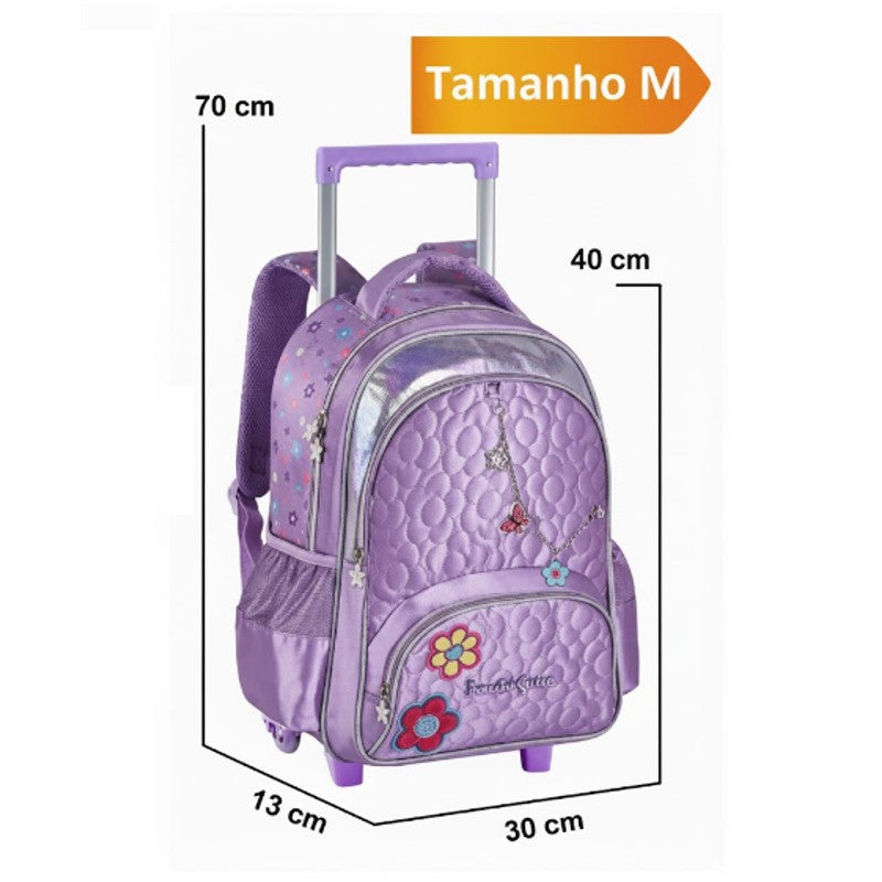 Mochila de Rodinhas Princesas Sweet Queen - Clio