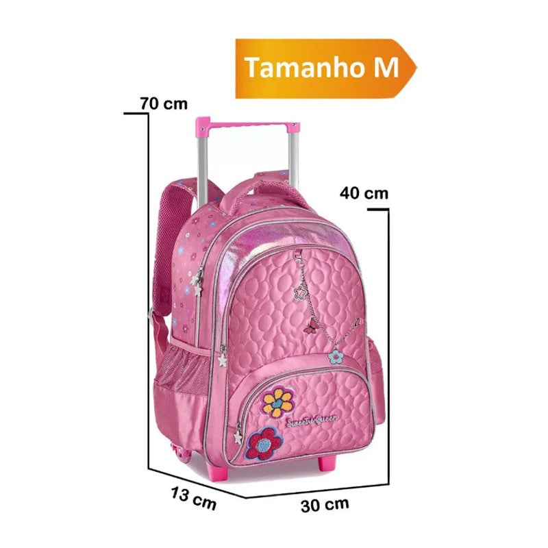Mochila de Rodinhas Princesas Sweet Queen - Clio