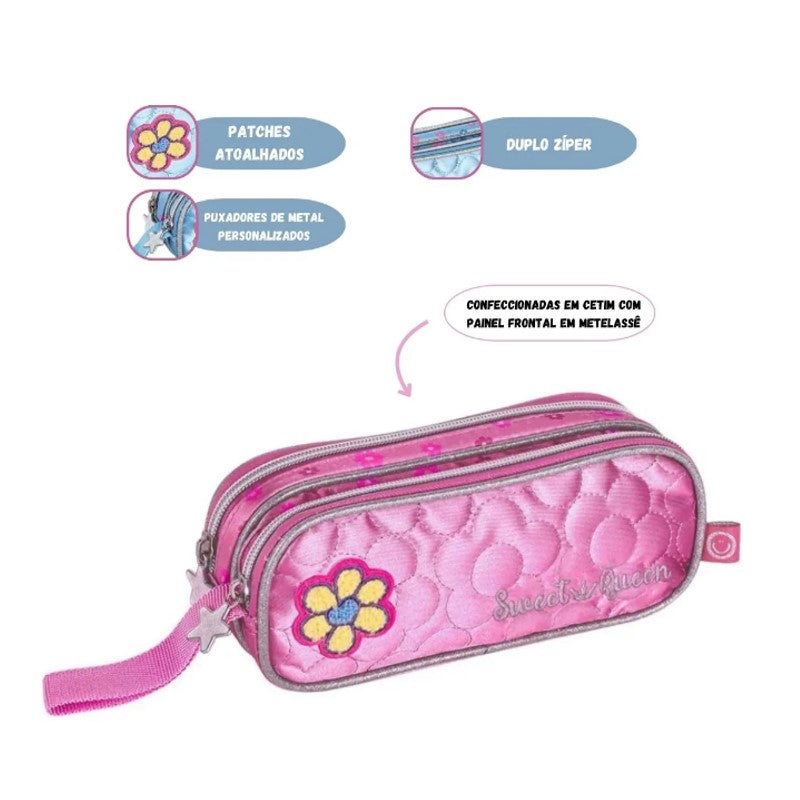 Estojo Duplo Escolar Sweet Queen - Clio