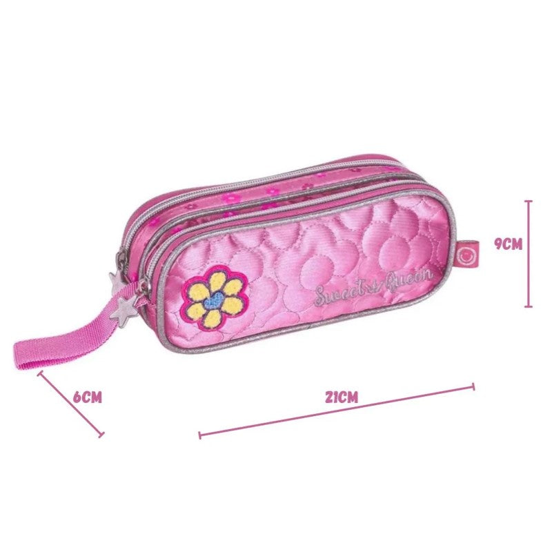 Estojo Duplo Escolar Sweet Queen - Clio