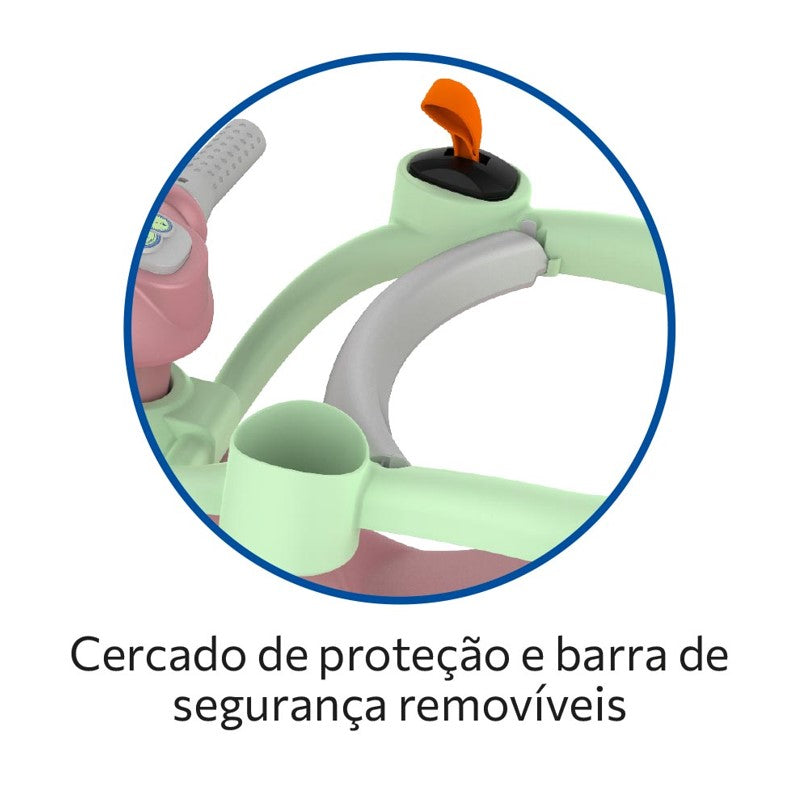 Velobaby Joy Passeio e Pedal rosa - Bandeirantes