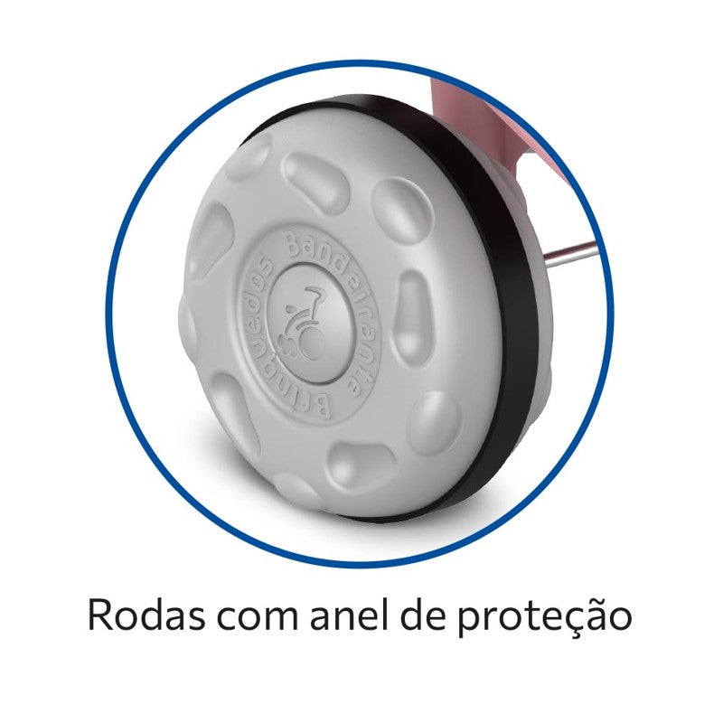 Velobaby Joy Passeio e Pedal rosa - Bandeirantes