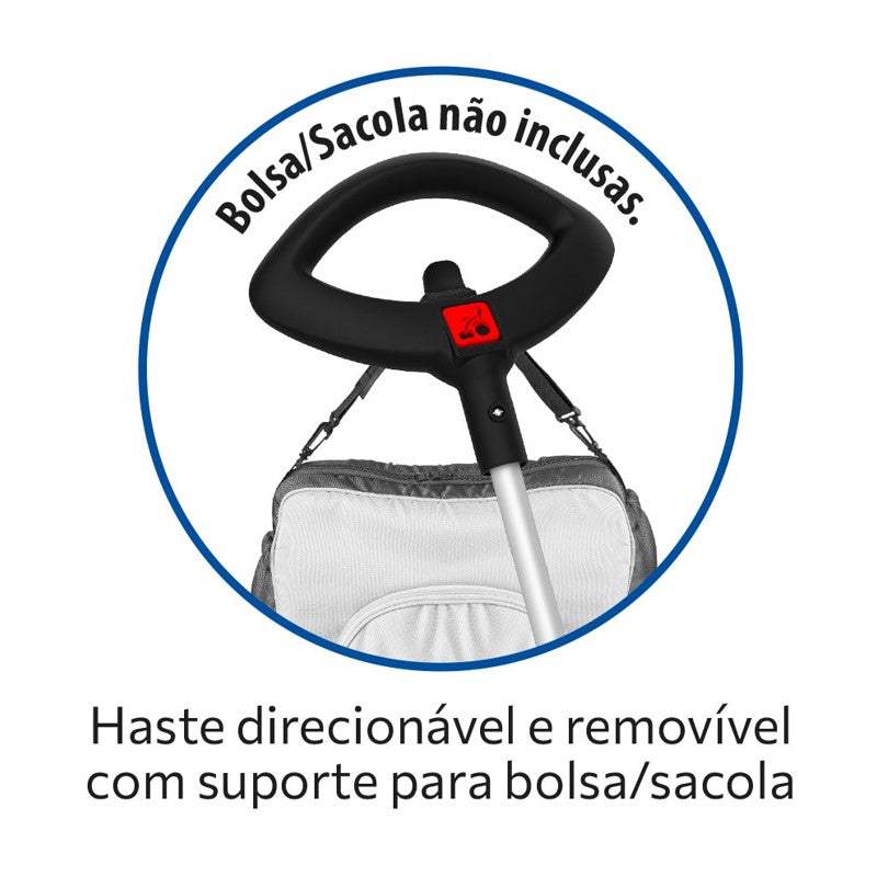 Velobaby Joy Passeio e Pedal rosa - Bandeirantes
