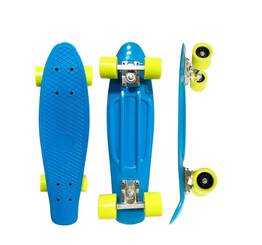 Skate Mini Cruiser Infantil  Azul  - DM Toys