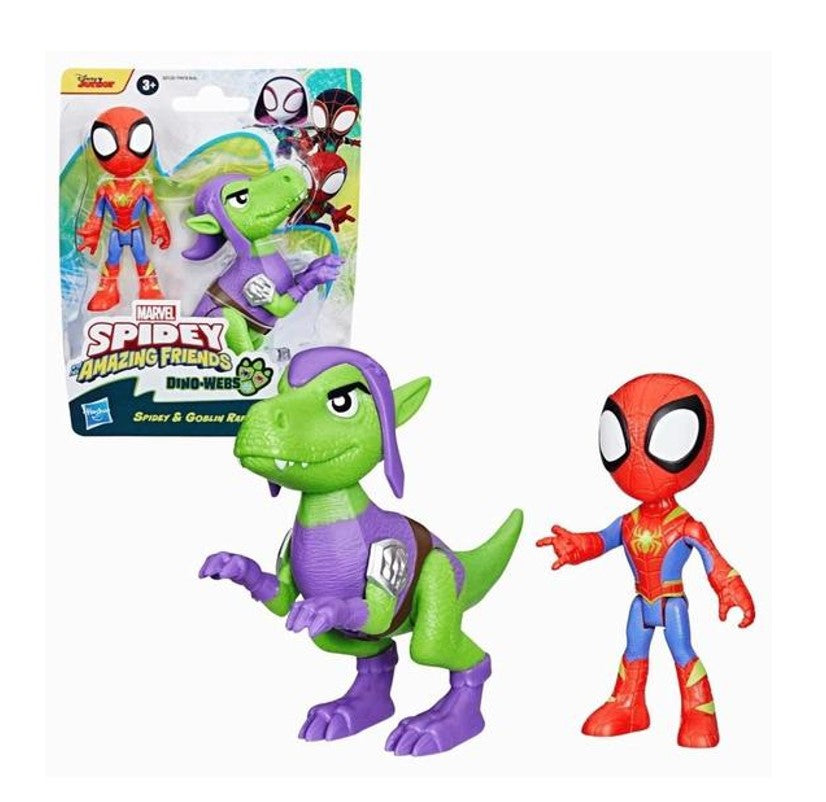 Boneco Spidey E Goblin Raptor Dino-Webs - Hasbro G0120