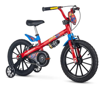 Bicicleta Aro 16 Com Rodinhas Homem-Aranha - Nathor