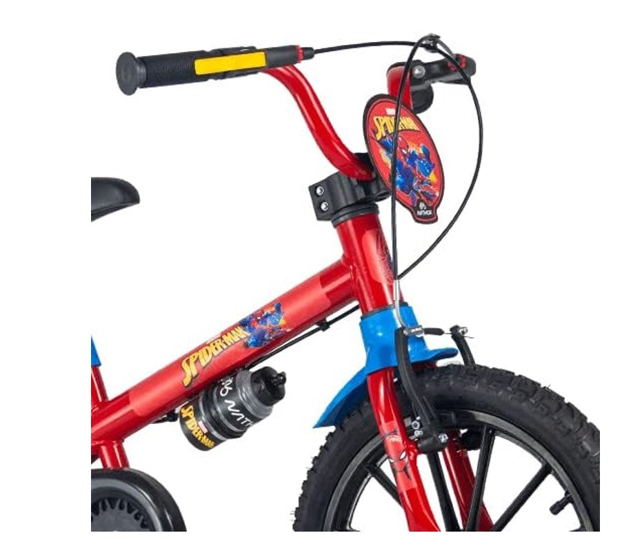 Bicicleta Aro 16 Com Rodinhas Homem-Aranha - Nathor