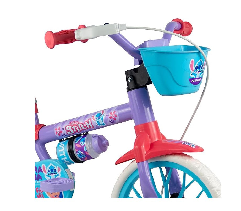 Bicicleta Infantil Aro 12 Com Rodinhas Stitch - Nathor