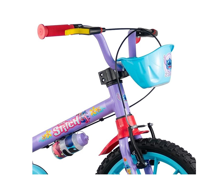 Bicicleta Infantil Aro 16 Com Rodinhas Stitch - Nathor