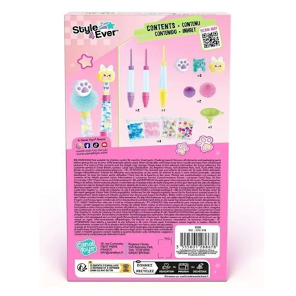 Style 4 Ever Kit Faça Suas Canetas Kawaii Rosa Fun F0232-5