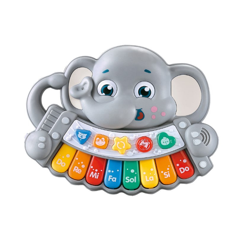 Teclado Musical Infantil Elefante Colorido - Shiny Toys