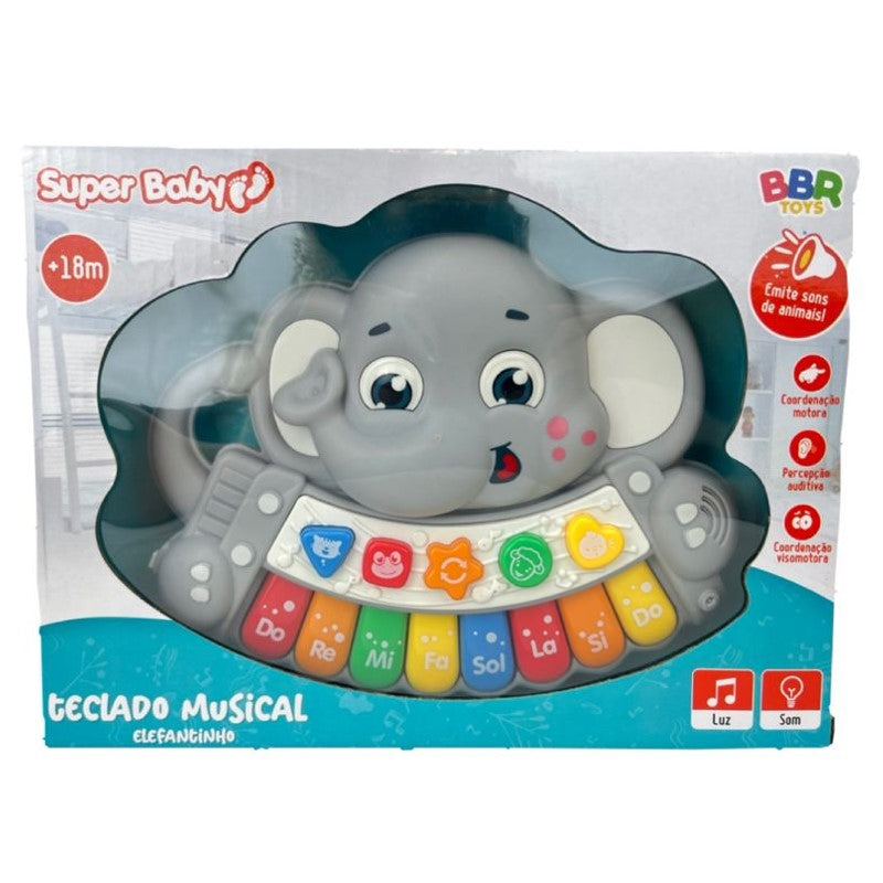 Teclado Musical Infantil c/ Luz e Som - BBR