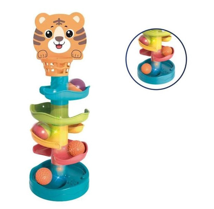Torre Espiral De Bolinhas Tigre com Luz e Som - Zippy Toys