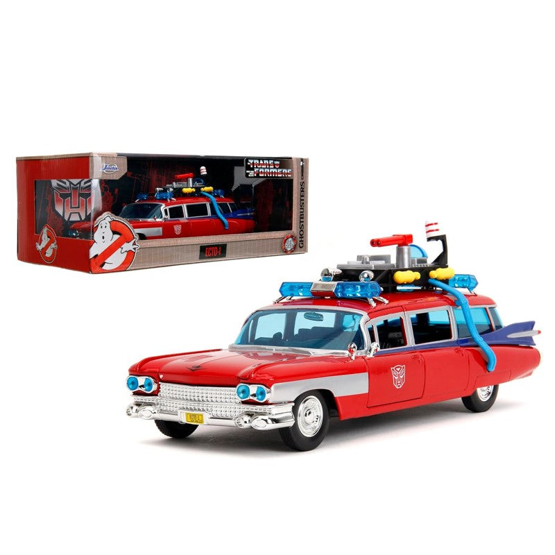 Miniatura Ecto-1 Ghostbusters Edição Transformers Caça Fantasmas 1:24 - Jada