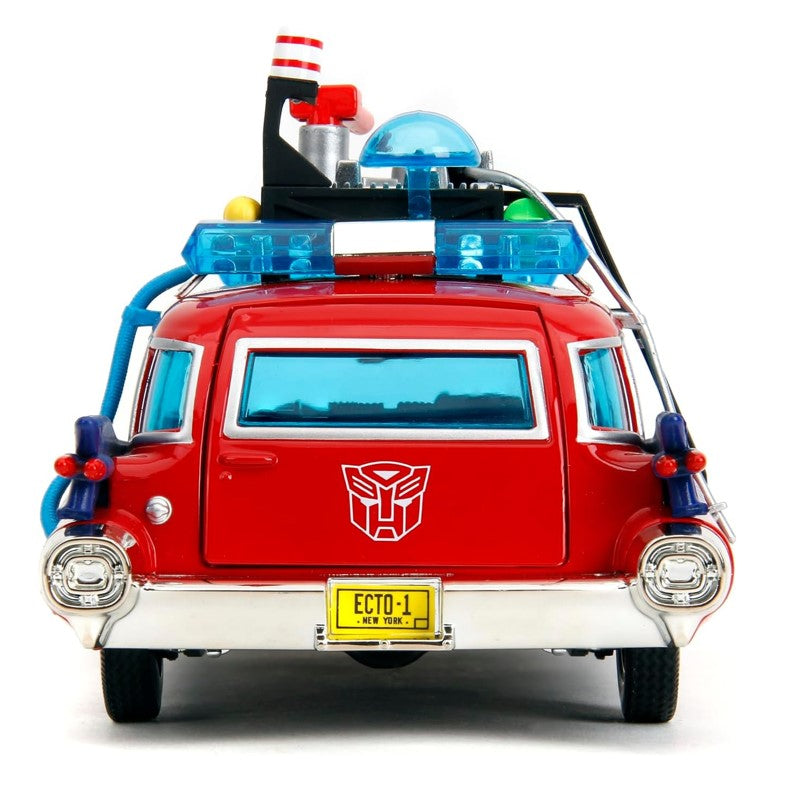 Miniatura Ecto-1 Ghostbusters Edição Transformers Caça Fantasmas 1:24 - Jada
