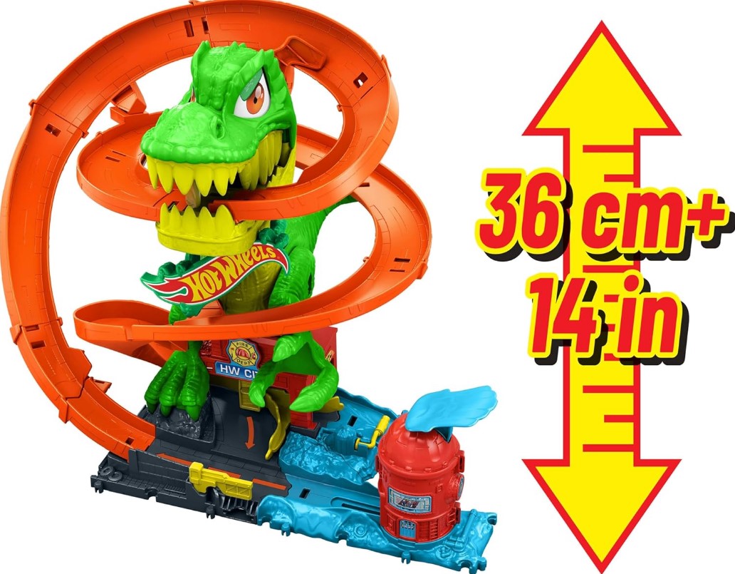 Pista Hot Wheels T-Rex Batalha Blaze - Mattel JBM73