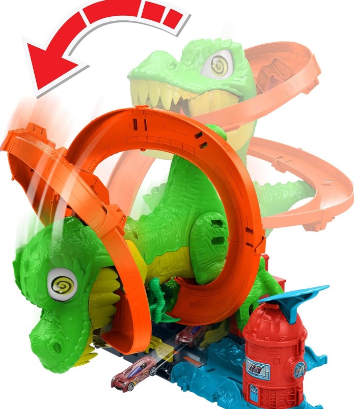 Pista Hot Wheels T-Rex Batalha Blaze - Mattel JBM73