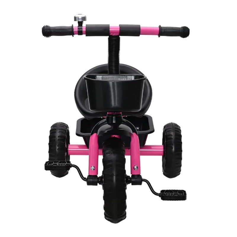 Triciclo Infantil Rosa com Cestinha e Buzina - Shiny