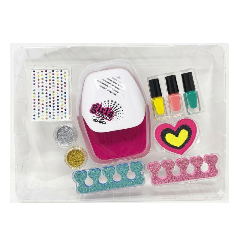 Kit Manicure Infantil com Secador de Unhas e Esmaltes - Brink Center