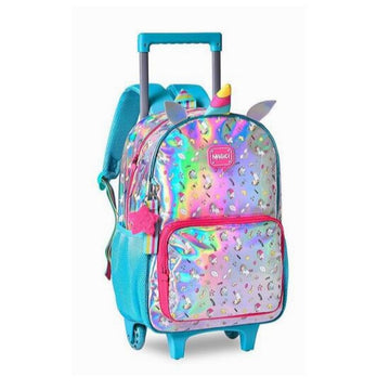 Mochila Rodinha Unicornio Holográfica - Clio