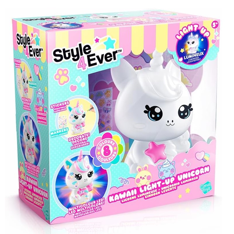 Decore sua Luminária Unicórnio Kawaii - Fun