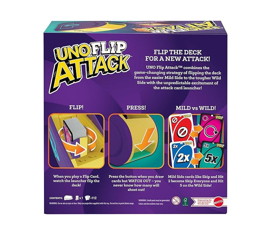 Jogo Uno Flip Attack Com Lançador De Cartas - Mattel