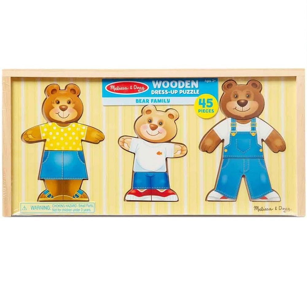 Quebra Cabeça Madeira de Vestir Família Urso Melissa & Doug