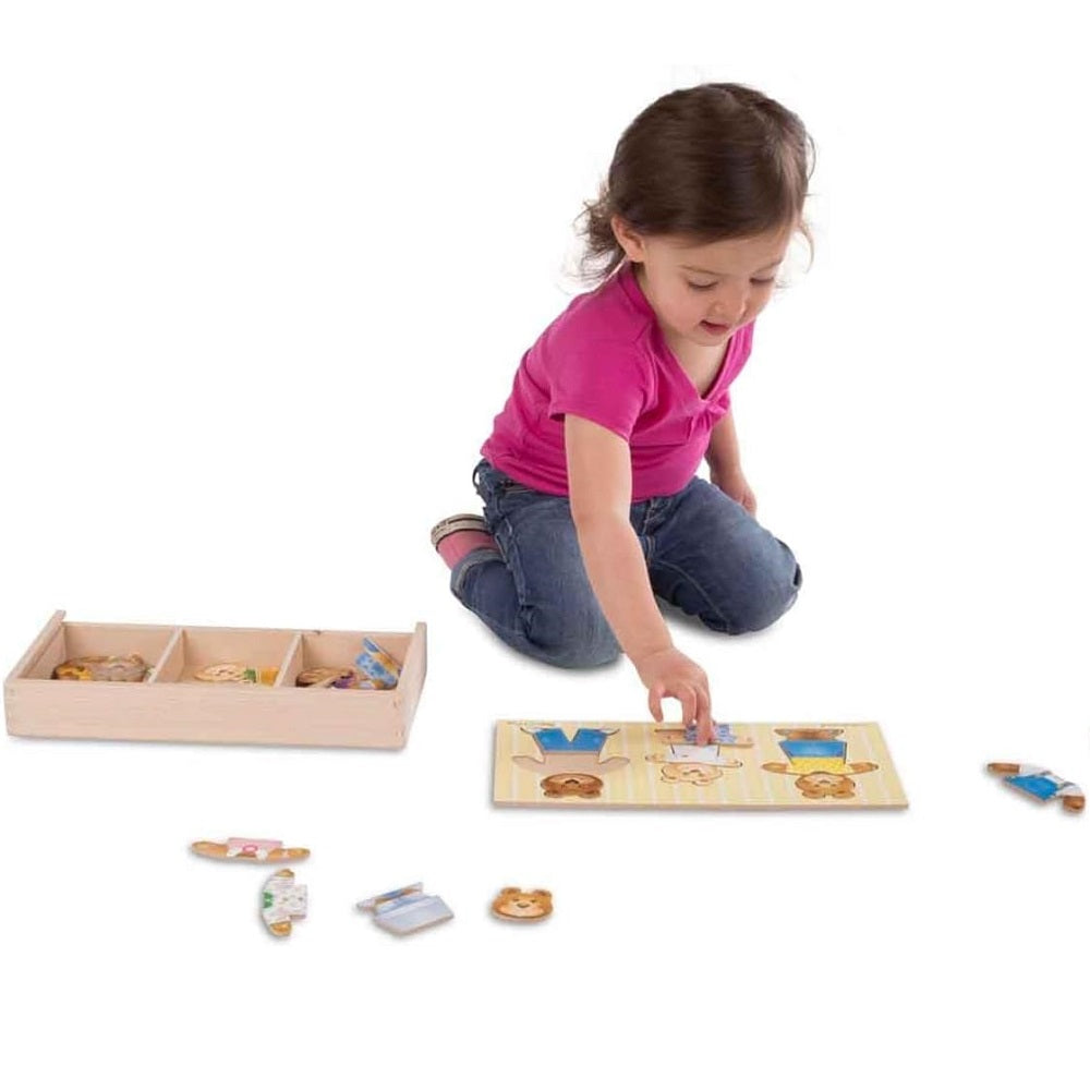 Quebra Cabeça Madeira de Vestir Família Urso Melissa & Doug
