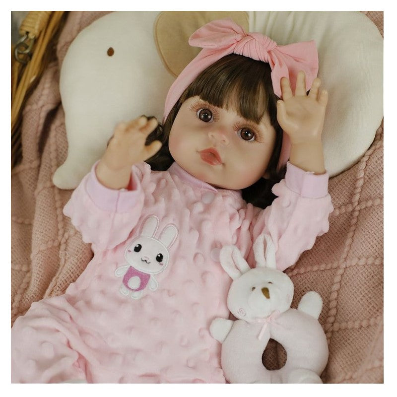 Boneca Bebê Reborn Menina Zoe 100% Vinil - Shiny Toys