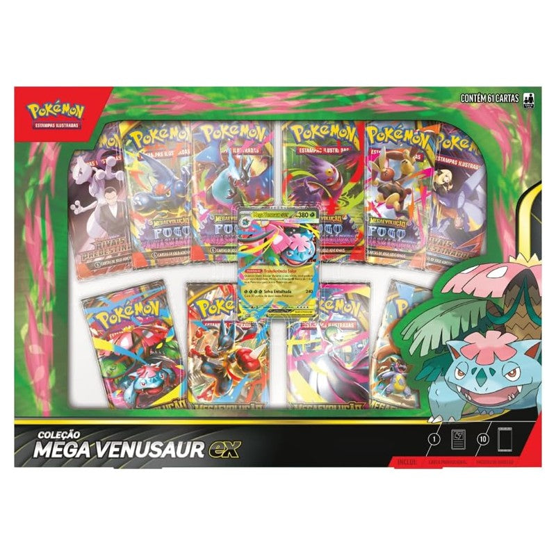 Pokémon TCG Coleção Mega Venusaur Ex Português - Copag