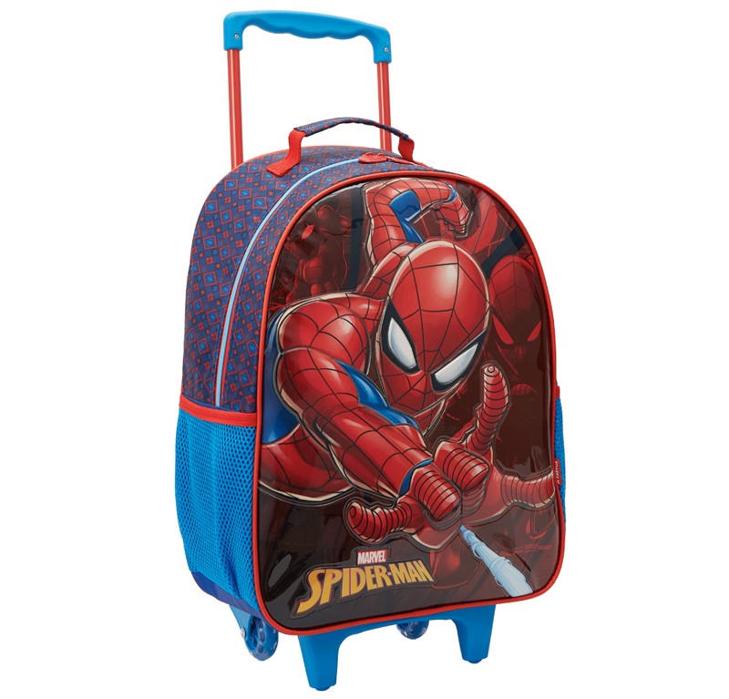 Kit Mochila Com Rodas 16 Spider-Man X1-A Lancheira e Estojo