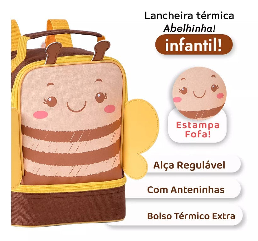 Kit Mochila De Rodinha + Lancheira Infantil Clio Pets Escola