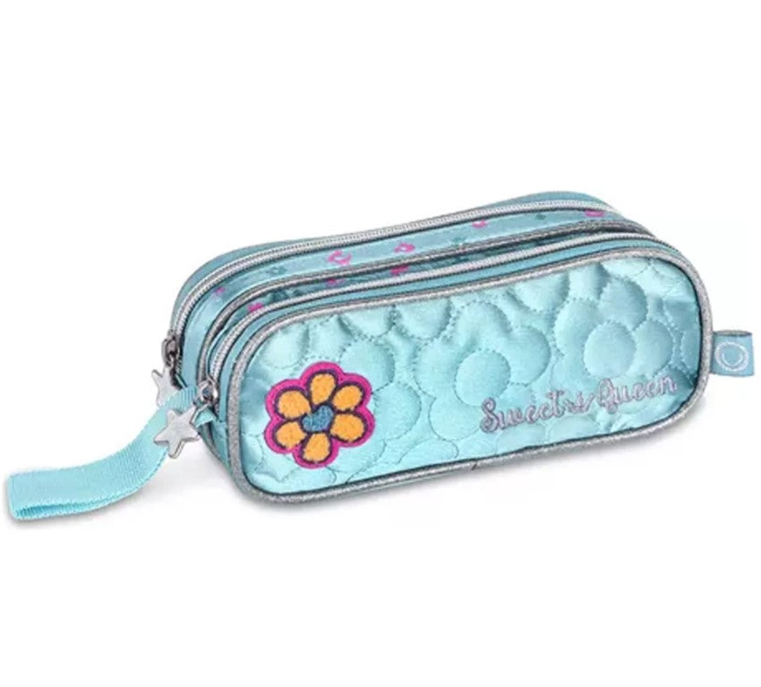 Kit Mochila de Rodinhas Princesas Sweet Queen Lancheira e Estojo