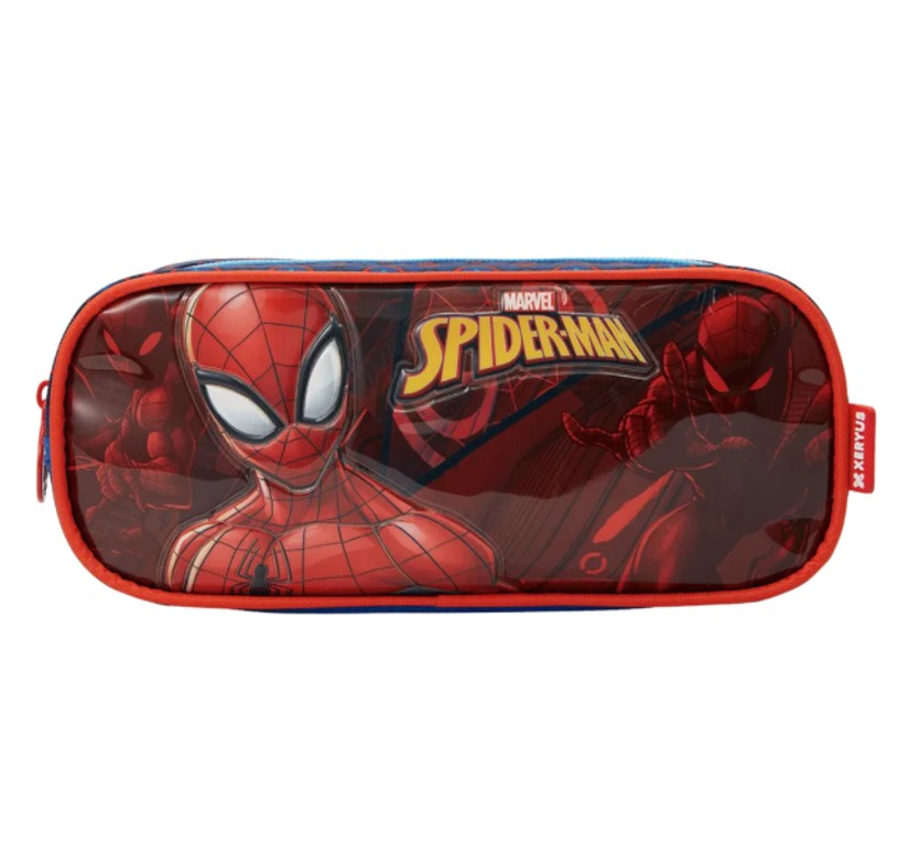 Kit Mochila Com Rodas 16 Spider-Man X1-A Lancheira e Estojo