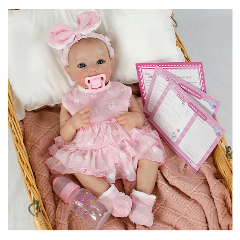 Boneca Bebê Reborn Laura Baby Abby - Shiny Toys