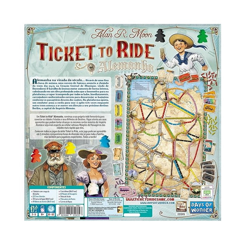 Jogo Ticket to Ride Alemanha - Galapagos
