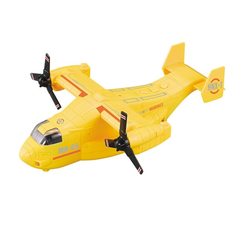 Avião Amarelo de Transporte 1:72 com Fricção Luz e Som - Brink Center