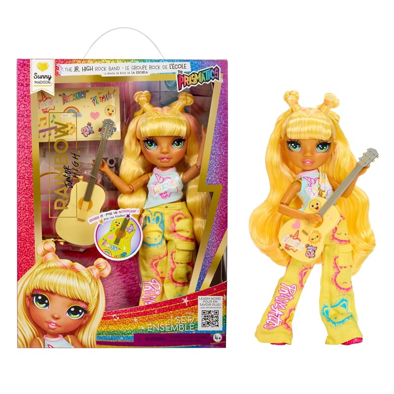 Boneca Jr High Rockband Sunny Rainbow High - MGA