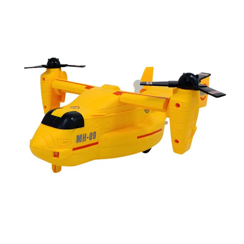 Avião Amarelo de Transporte 1:72 com Fricção Luz e Som - Brink Center