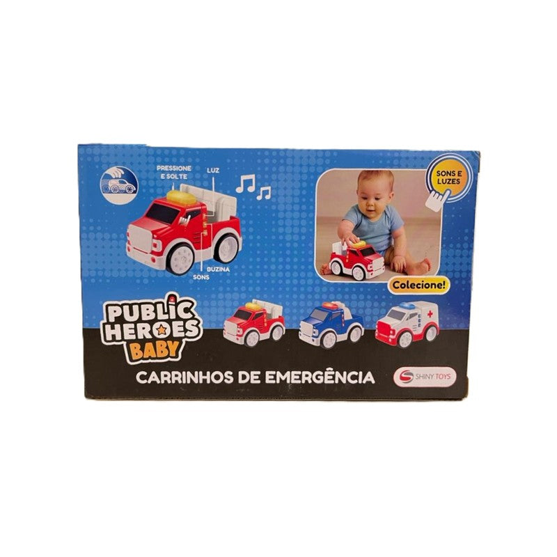 Carrinho de Bombeiro com Luz e Som - Shiny Toys