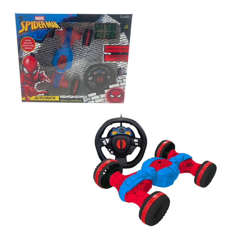 Carrinho de Controle Remoto Acrobata Homem-Aranha - Candide