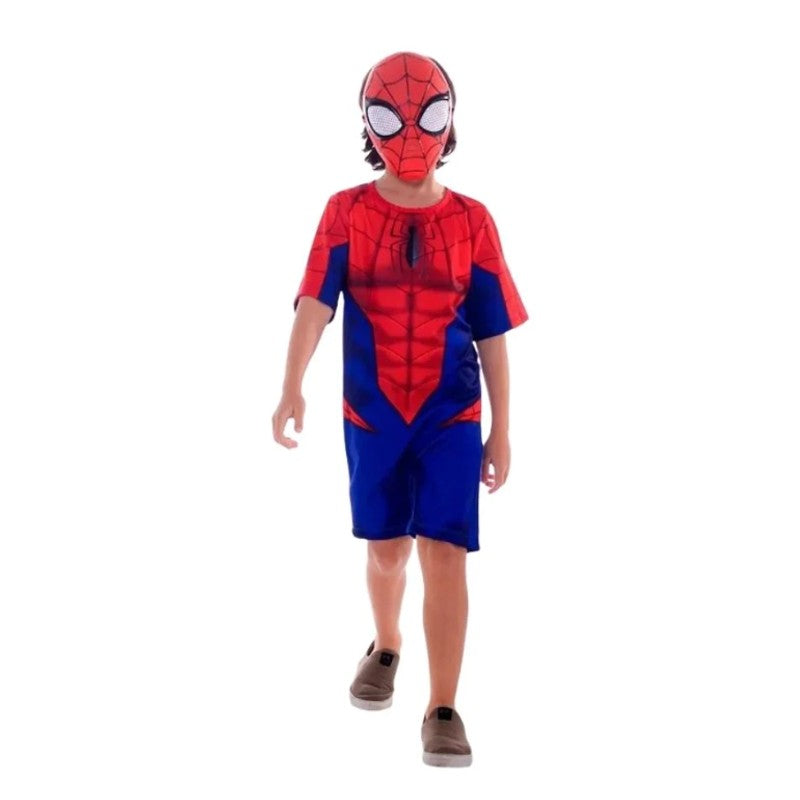 Fantasia Homem Aranha com Máscara Tamanho P - Novabrink