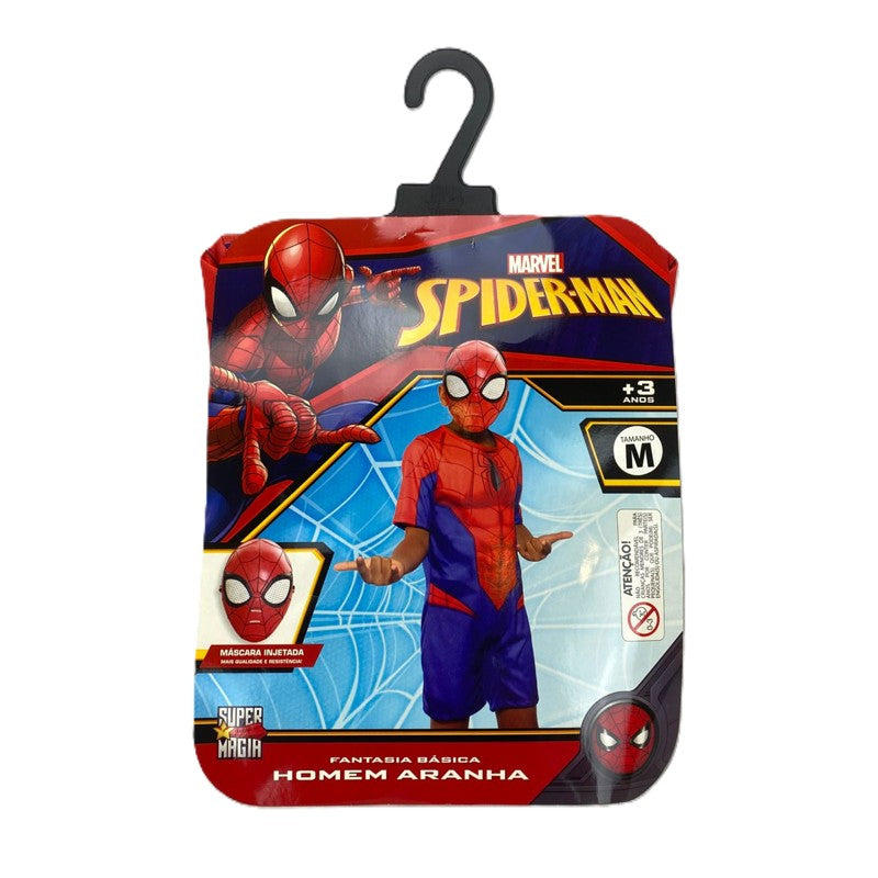 Fantasia Homem Aranha com Máscara Tamanho M - Novabrink