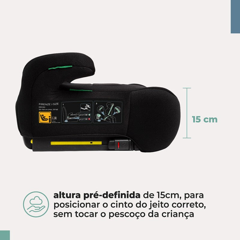 Booster Assento de Elevação Firenze i-Size Preto - Infanti