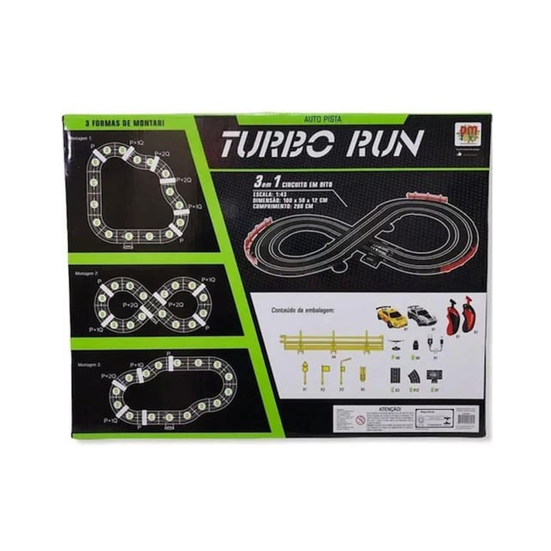 Pista Autorama Turbo Run 3 em 1 - Dm Toys