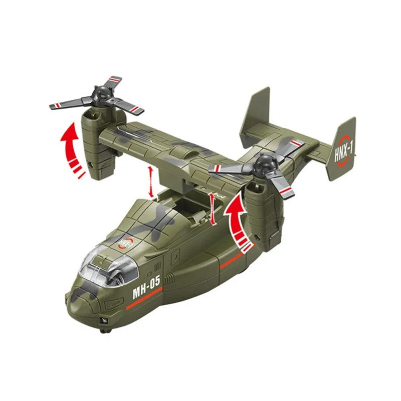 Avião Militar de Transporte 1:72 com Fricção Luz e Som - Brink Center